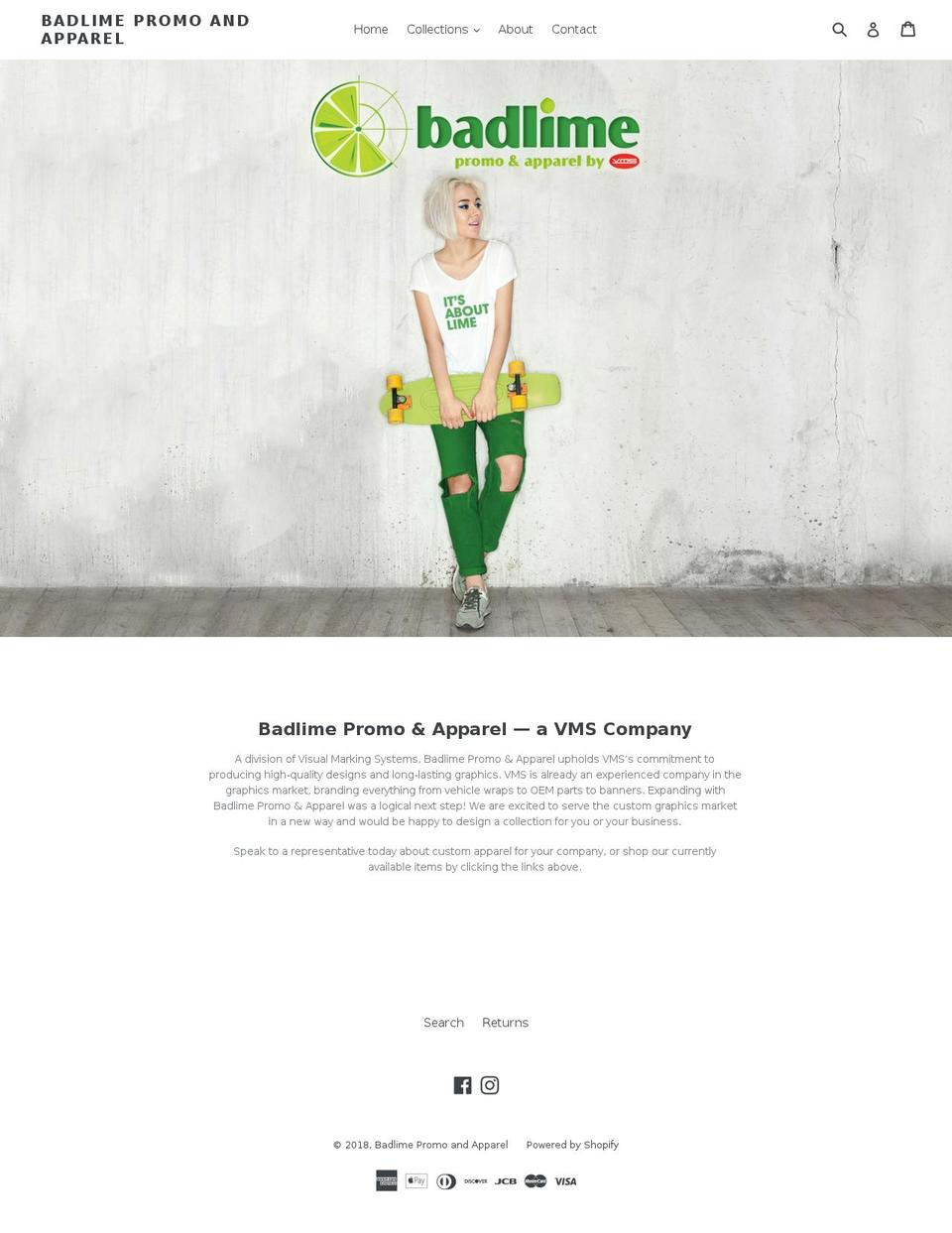 badlime.com — Shopify storefront screenshot