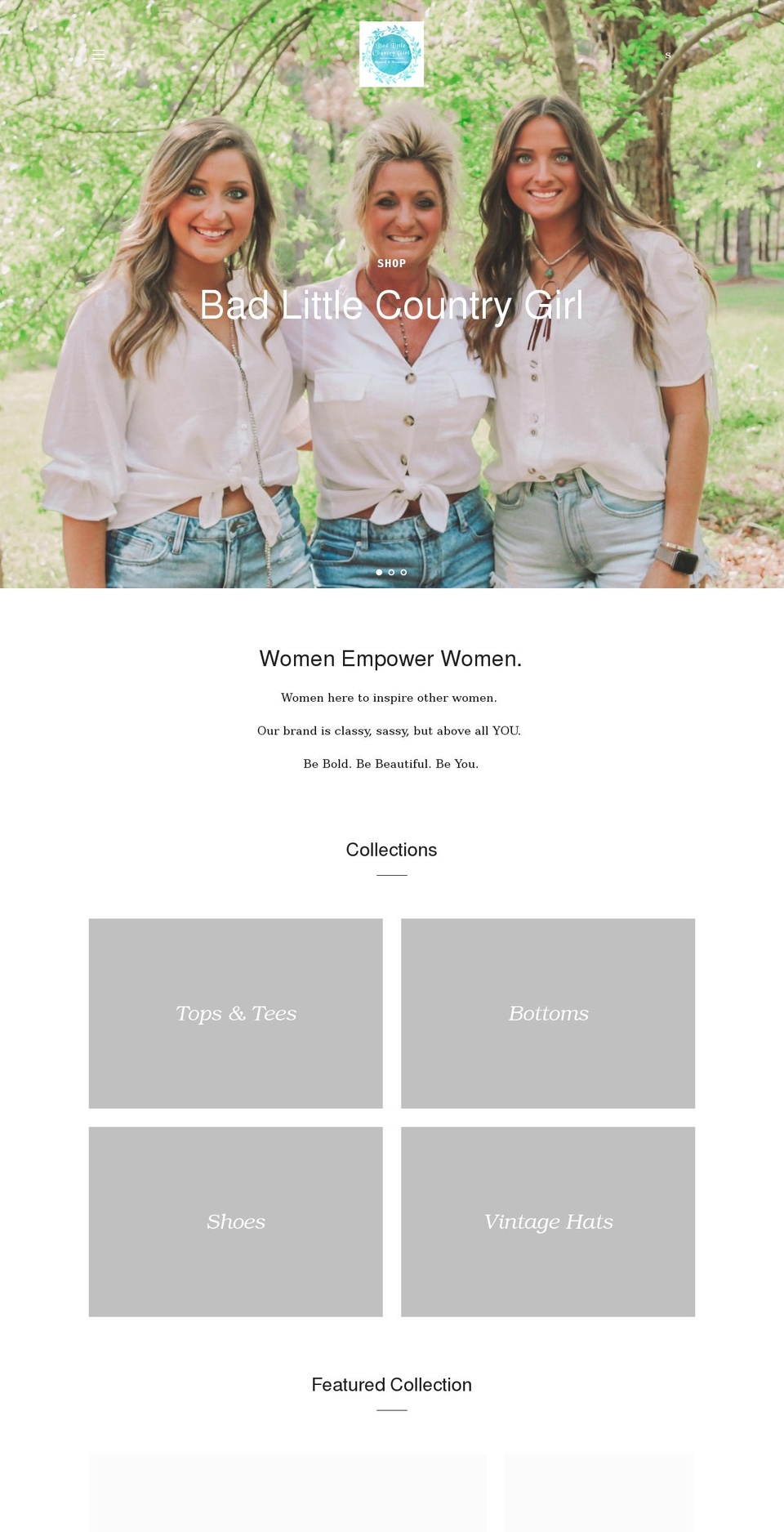 badlittlecountrygirl.com shopify website screenshot