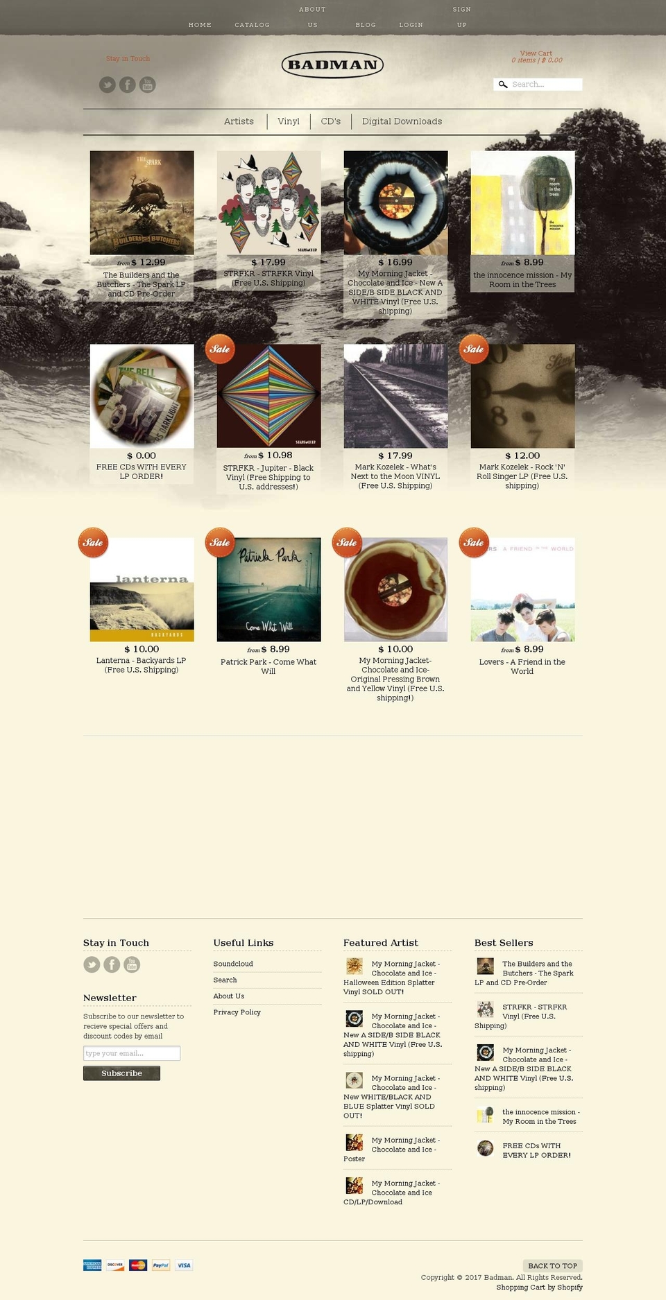 badmanrecordingco.com shopify website screenshot