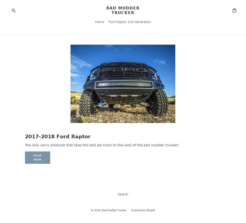 badmuddertrucker.com — Shopify storefront screenshot
