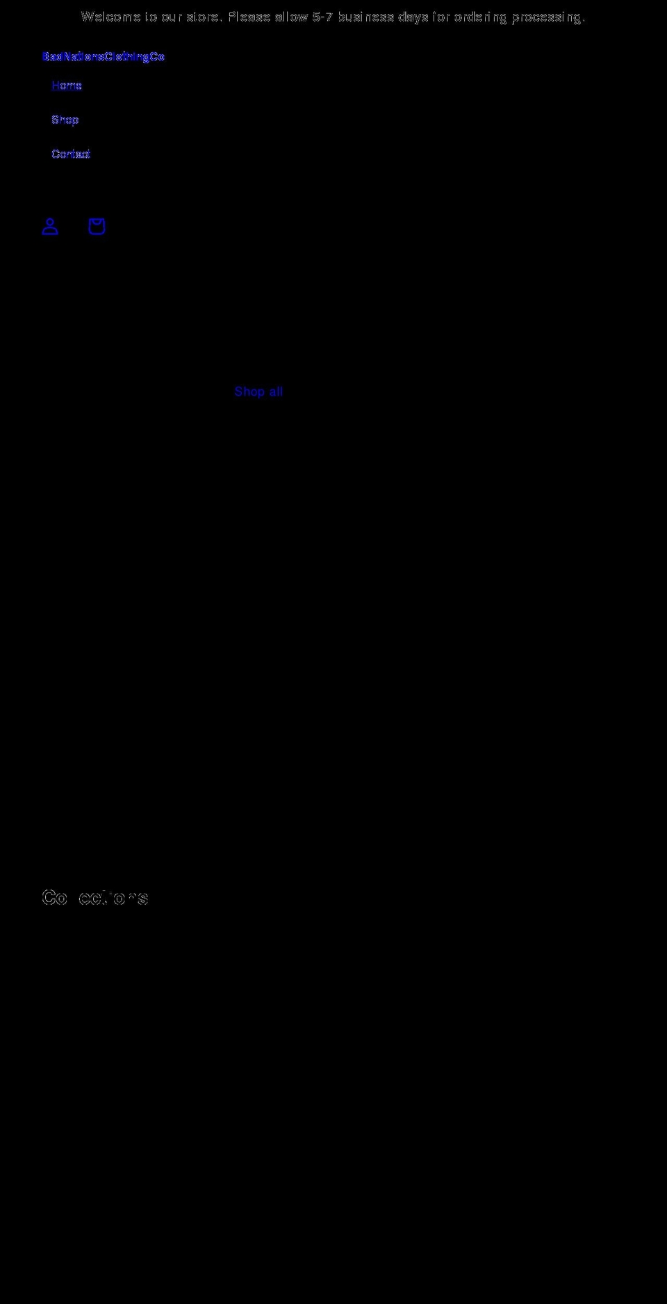 badnations.com shopify website screenshot