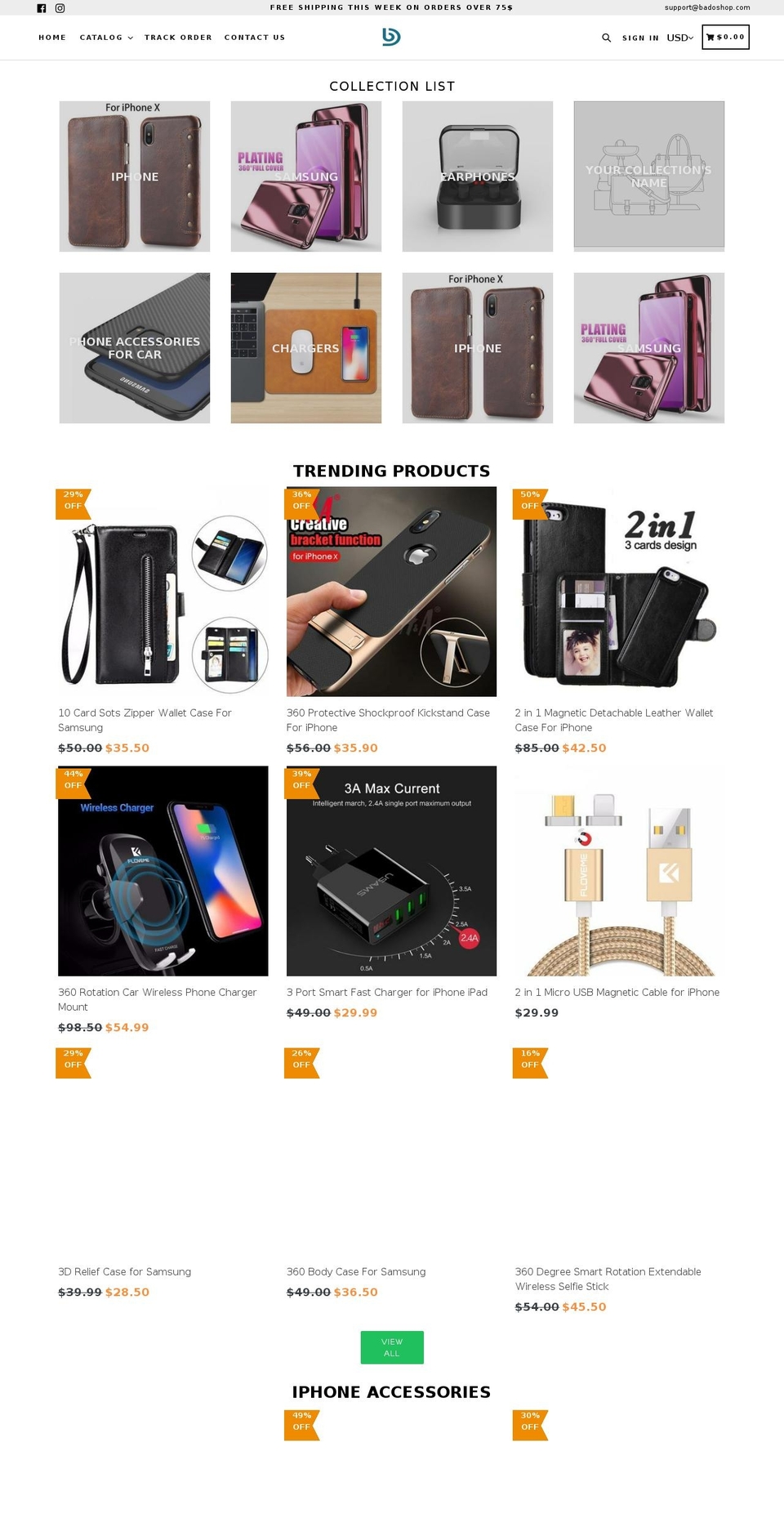 badoshop.com — Shopify storefront screenshot