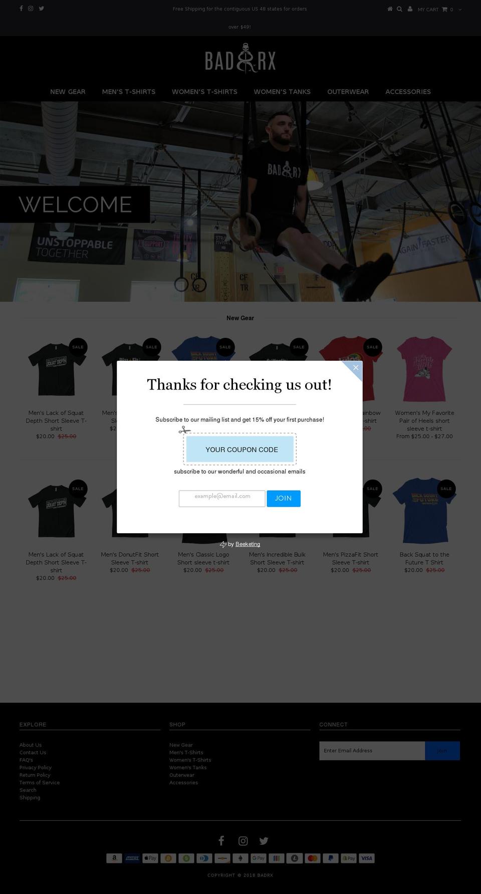 badrx.net shopify website screenshot