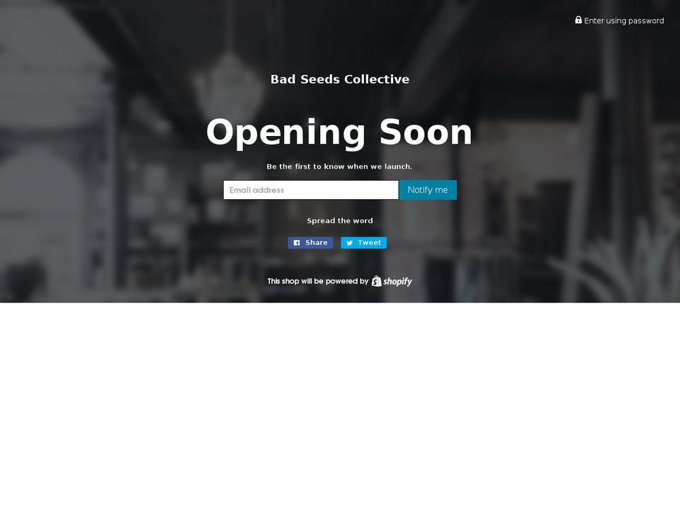 badseedsco.com — Shopify storefront screenshot
