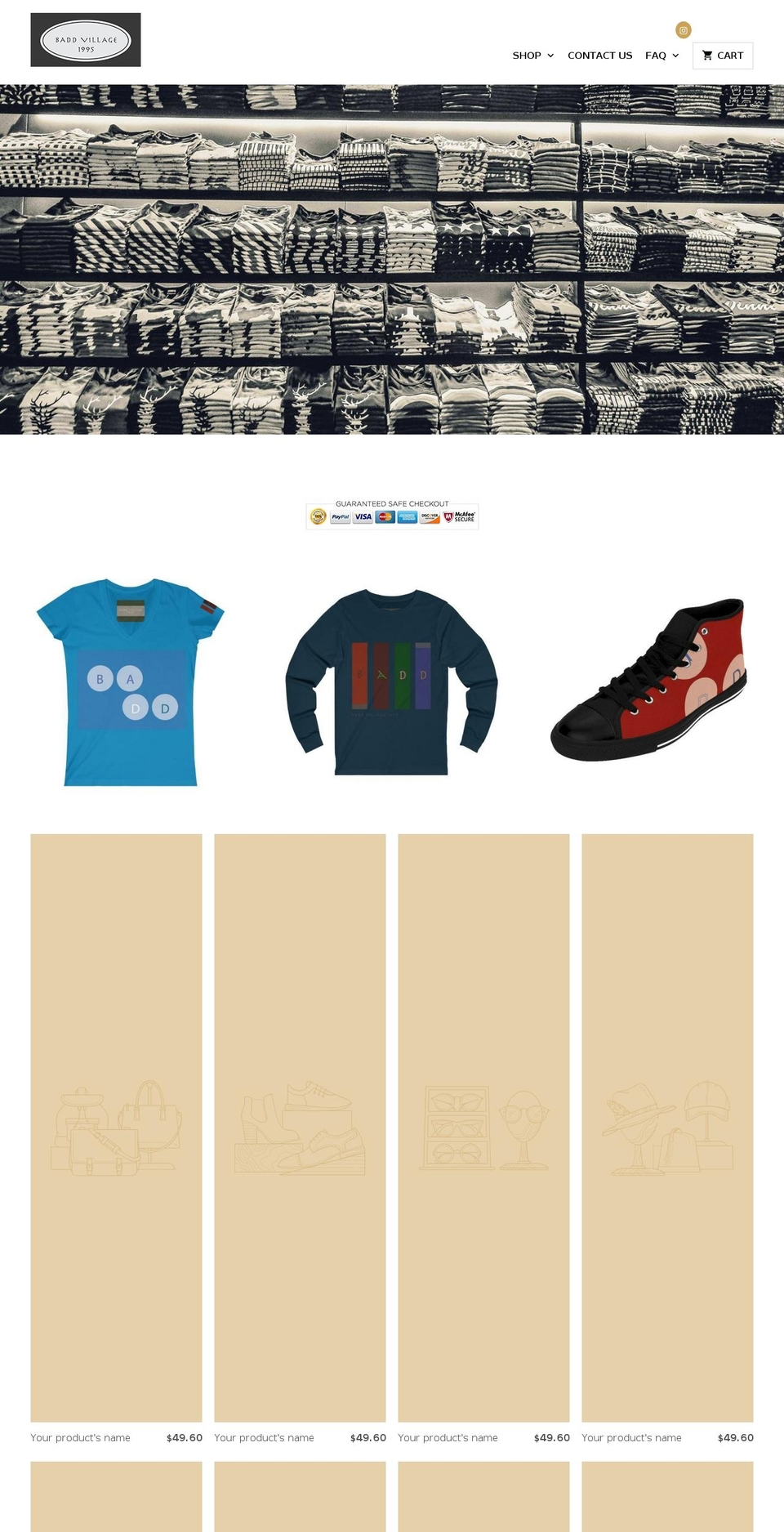 badvillage.com — Shopify storefront screenshot