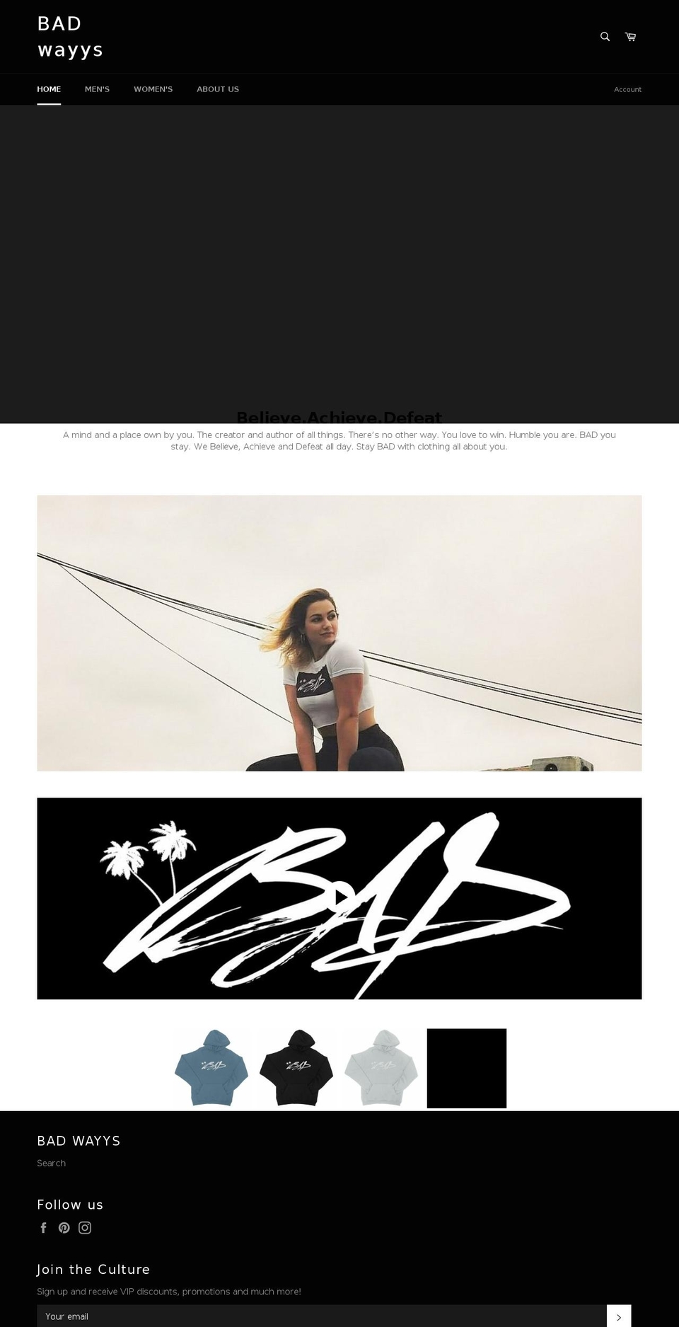 badwayys.com — Shopify storefront screenshot