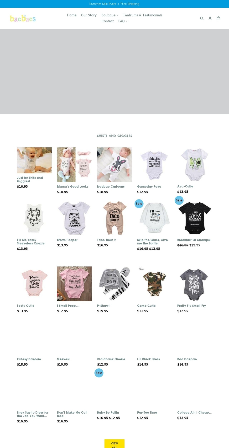 baebaes.com — Shopify storefront screenshot