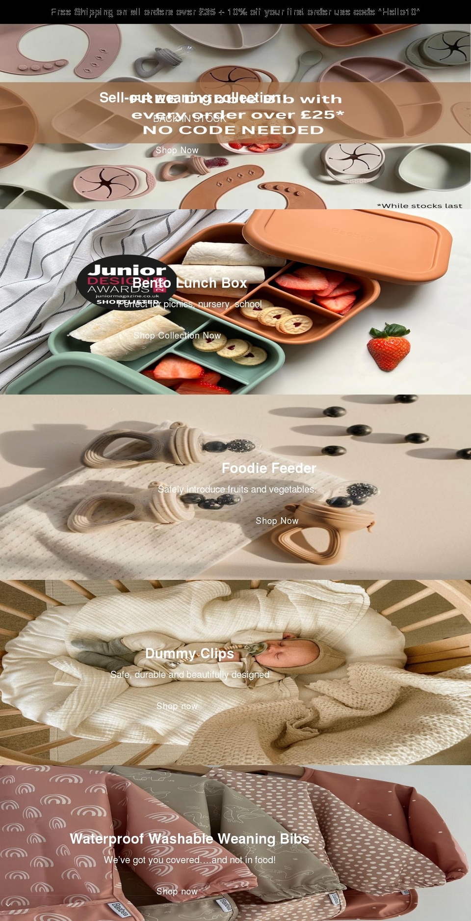 baebea.com shopify website screenshot