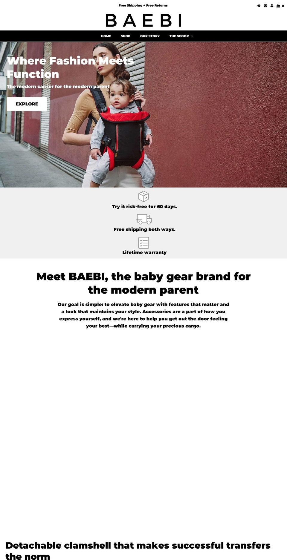 baebi.com shopify website screenshot