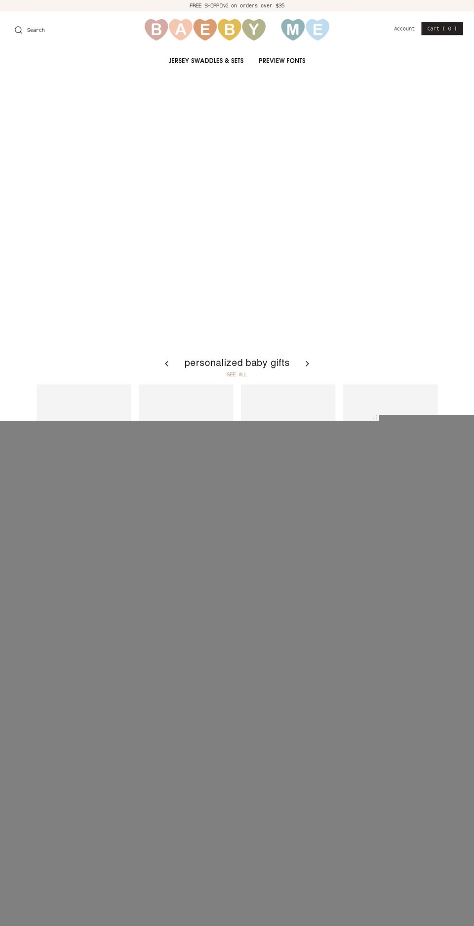 baebyme.com shopify website screenshot