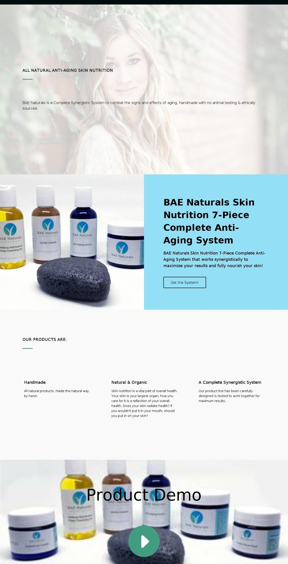 baenaturals.net shopify website screenshot