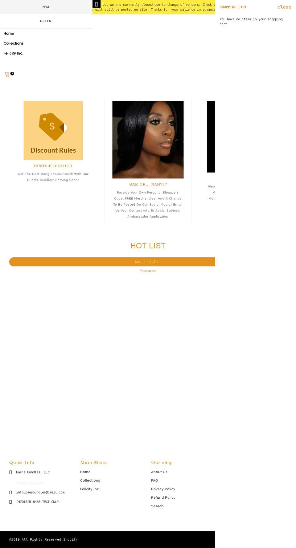 baesbundles.com shopify website screenshot