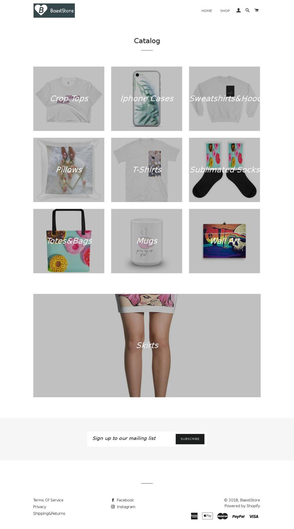 baeststore.com — Shopify storefront screenshot