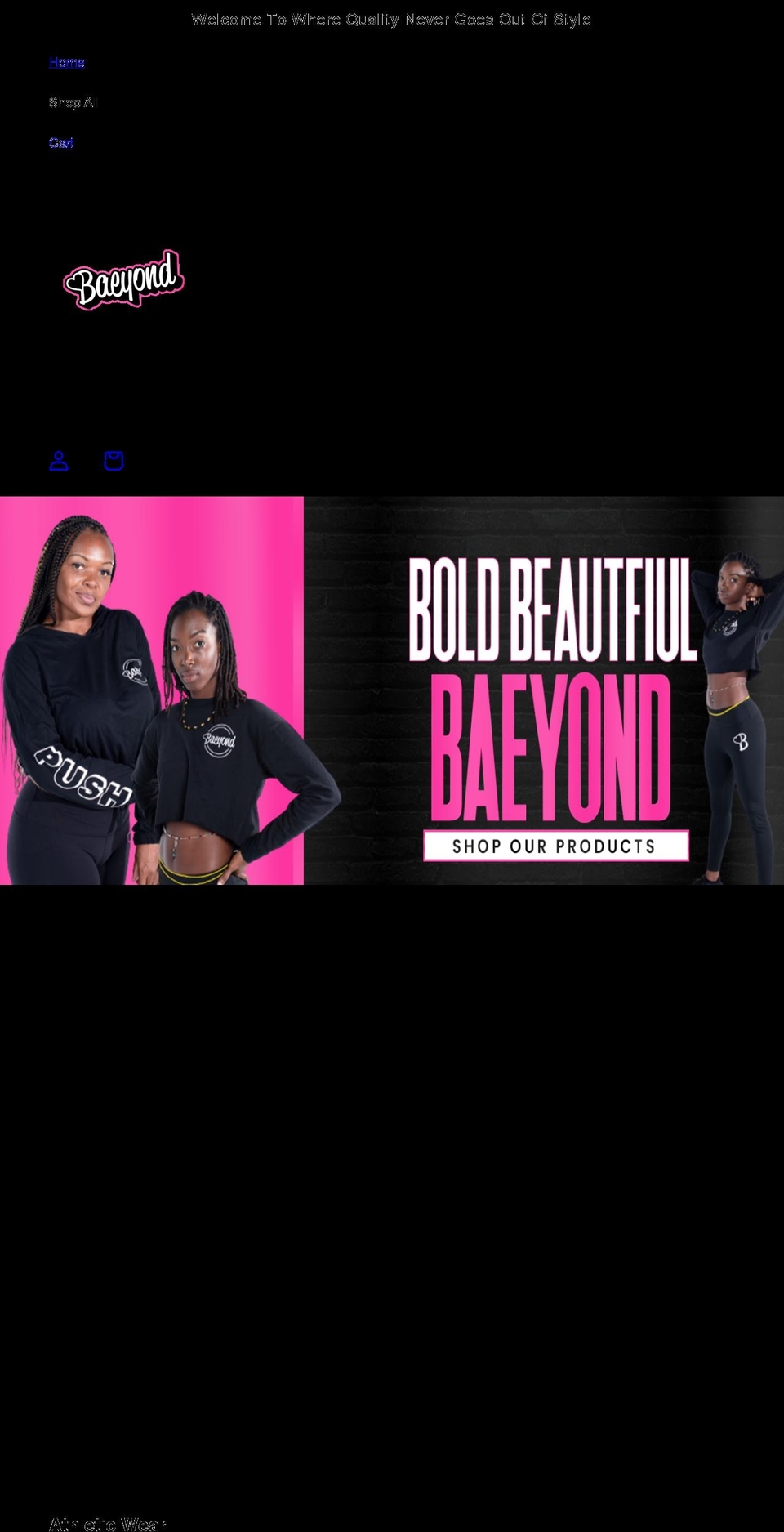 baeyond.net shopify website screenshot