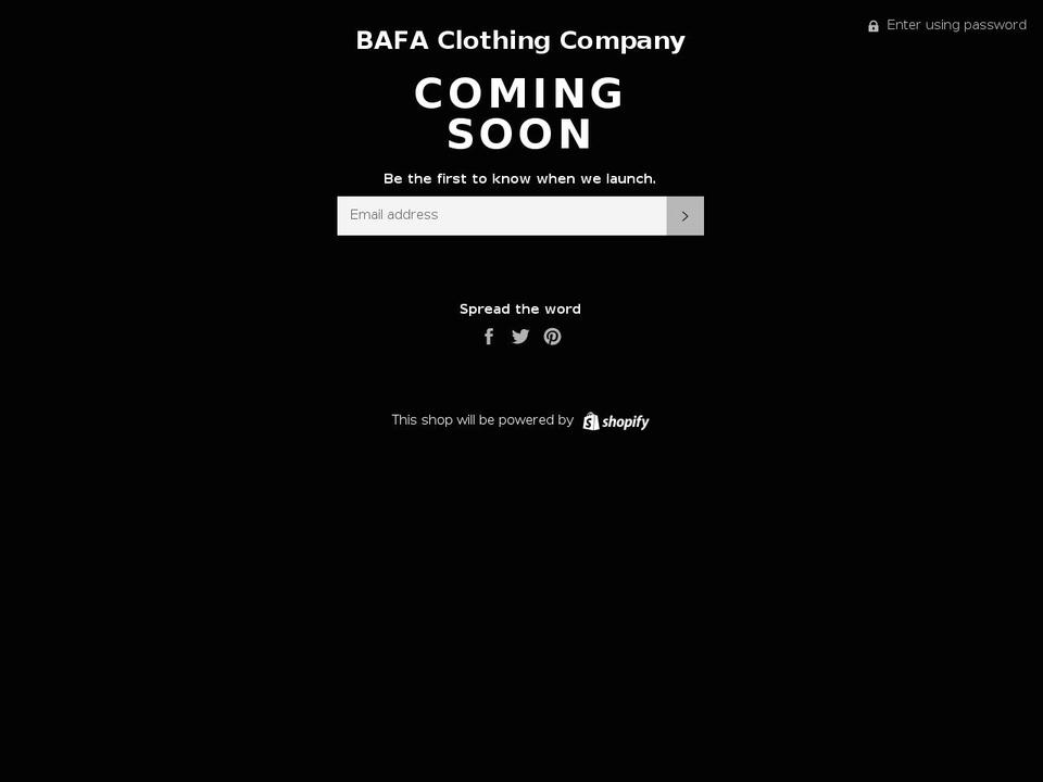 bafa.clothing shopify website screenshot