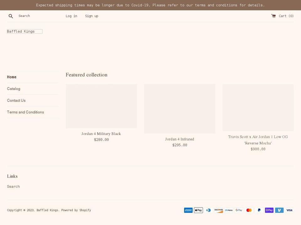 baffledkings.com shopify website screenshot