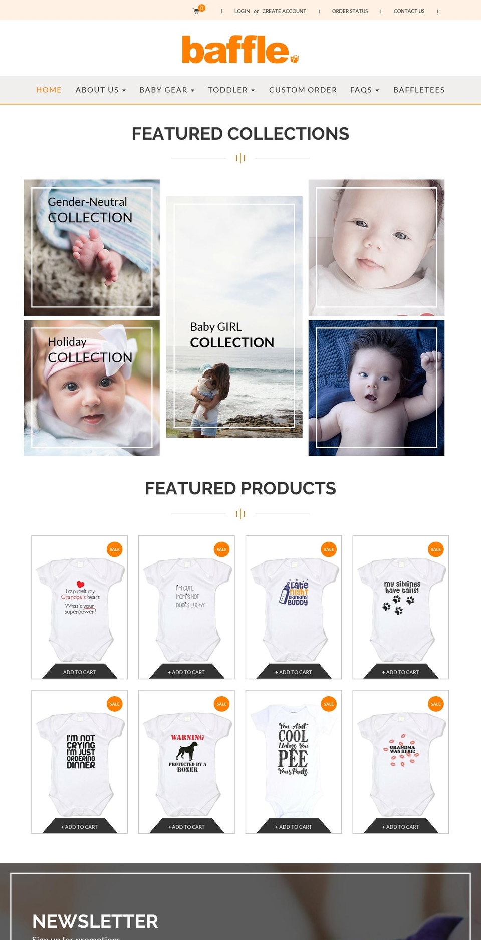 bafflegear.com shopify website screenshot