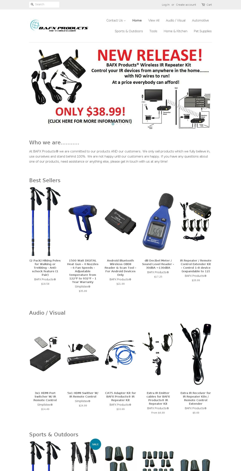 bafxpro.net shopify website screenshot