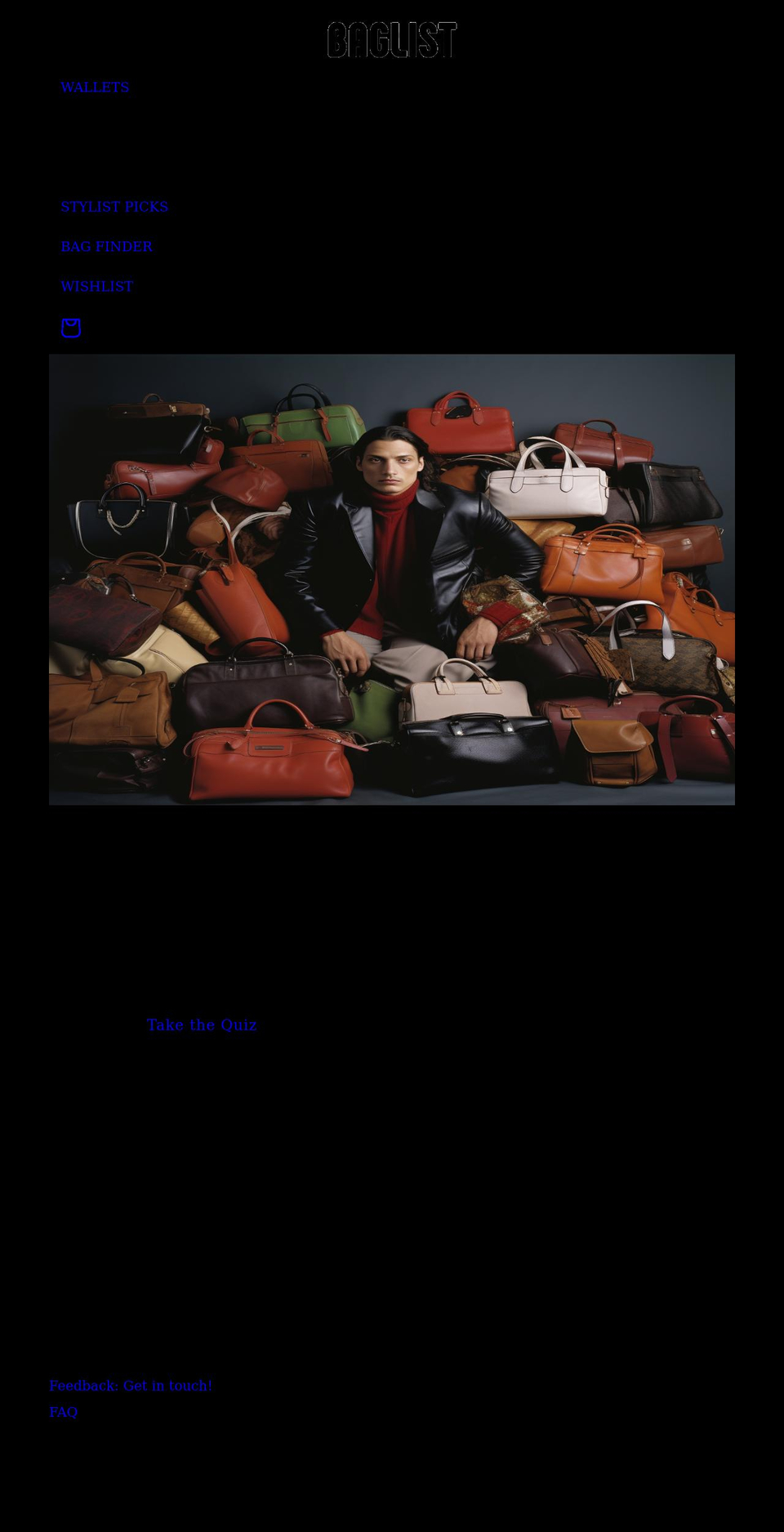 bag-list.com shopify website screenshot