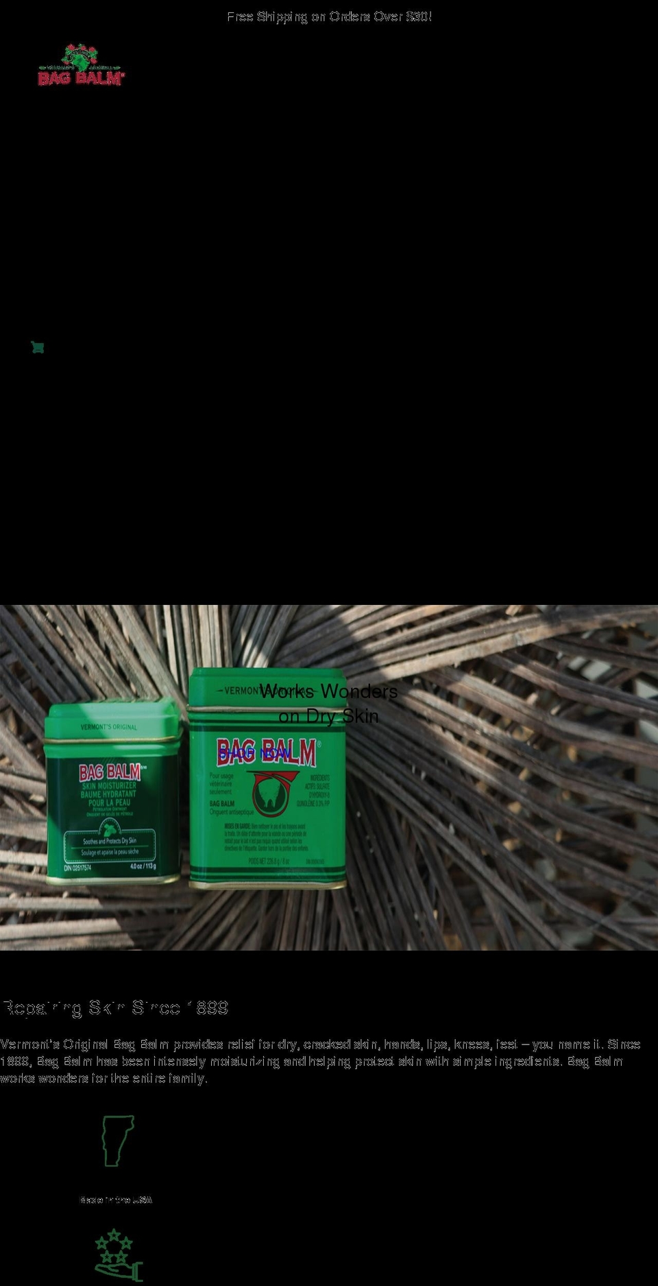 bagbalm.ca shopify website screenshot