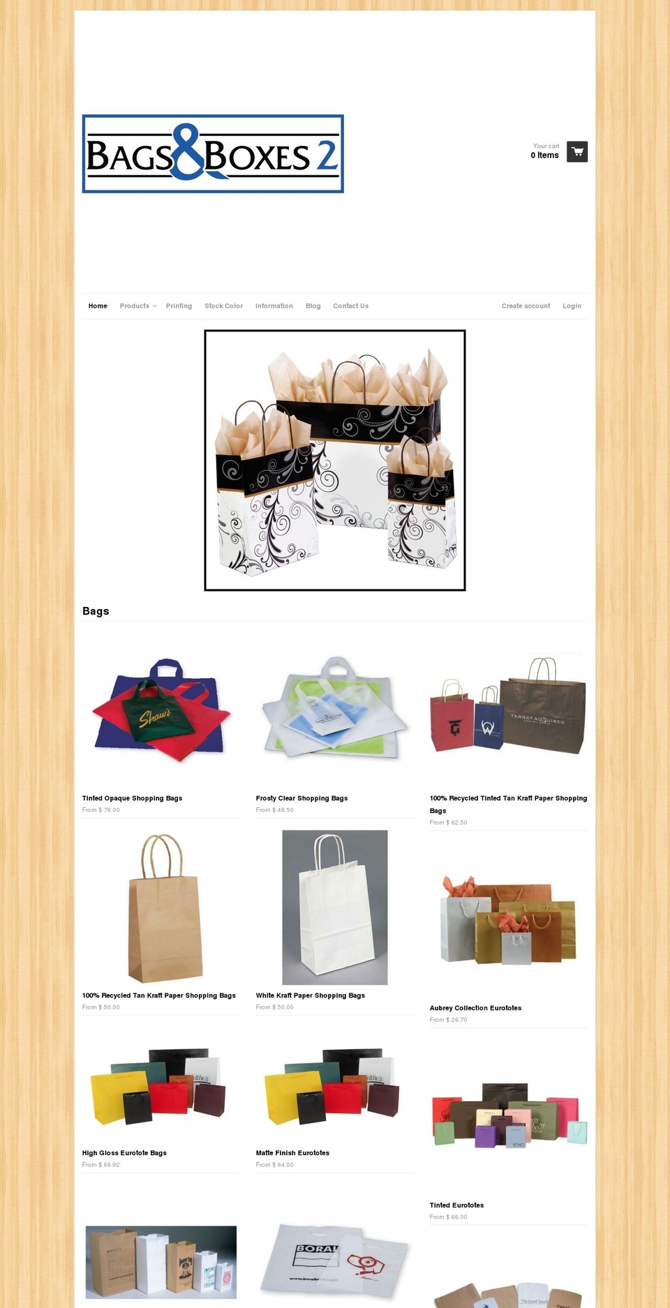 bagbox2.com shopify website screenshot