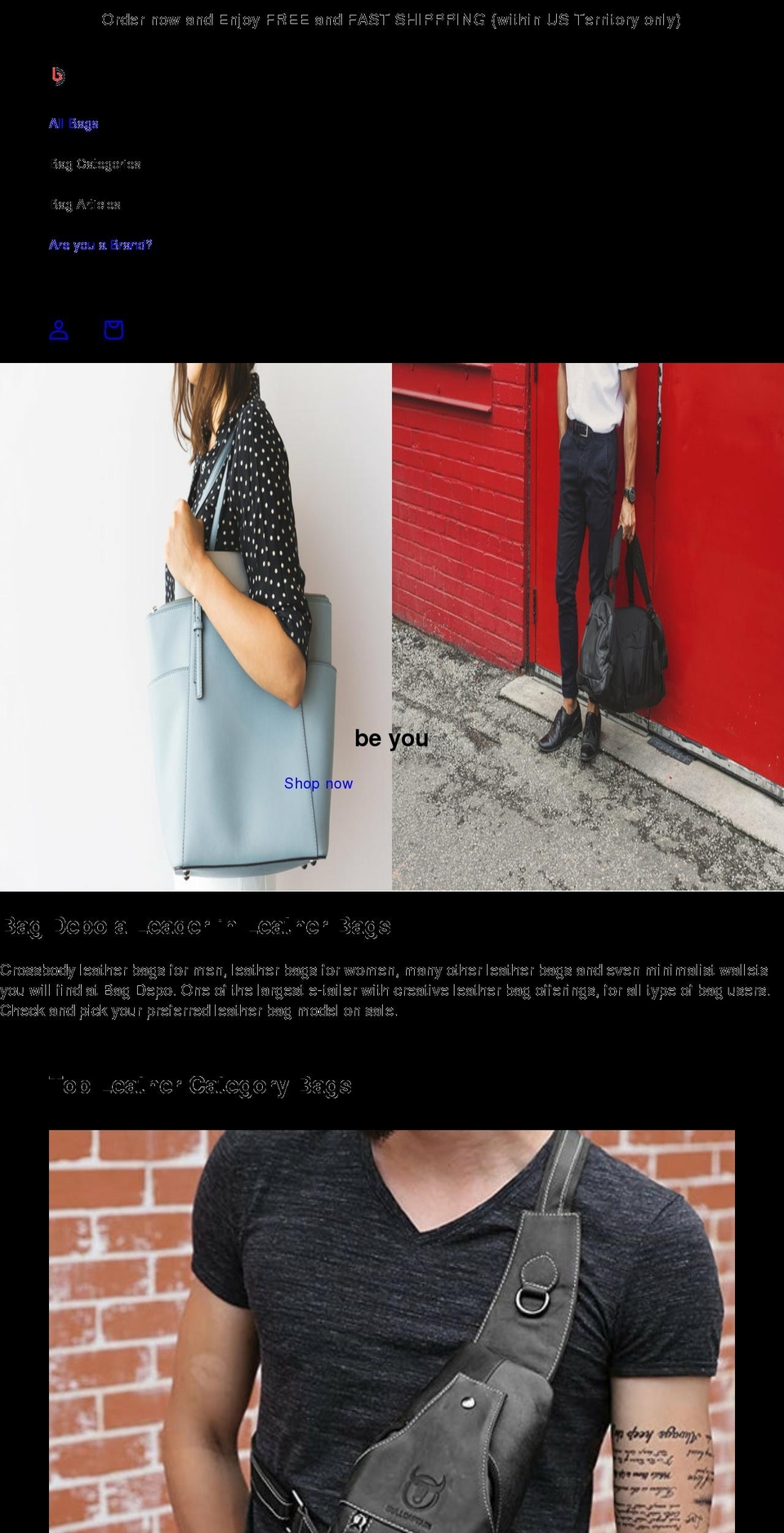 bagdepo.com shopify website screenshot