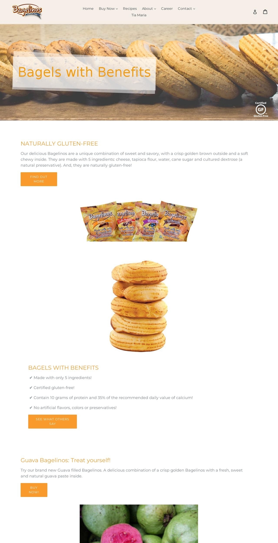 bagelinos.us shopify website screenshot