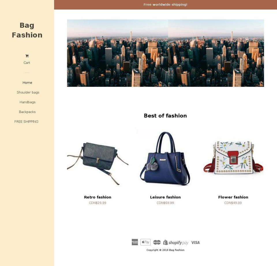 bagfashion.net shopify website screenshot