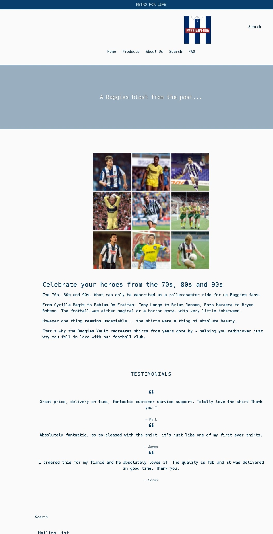 baggiesvault.co.uk shopify website screenshot