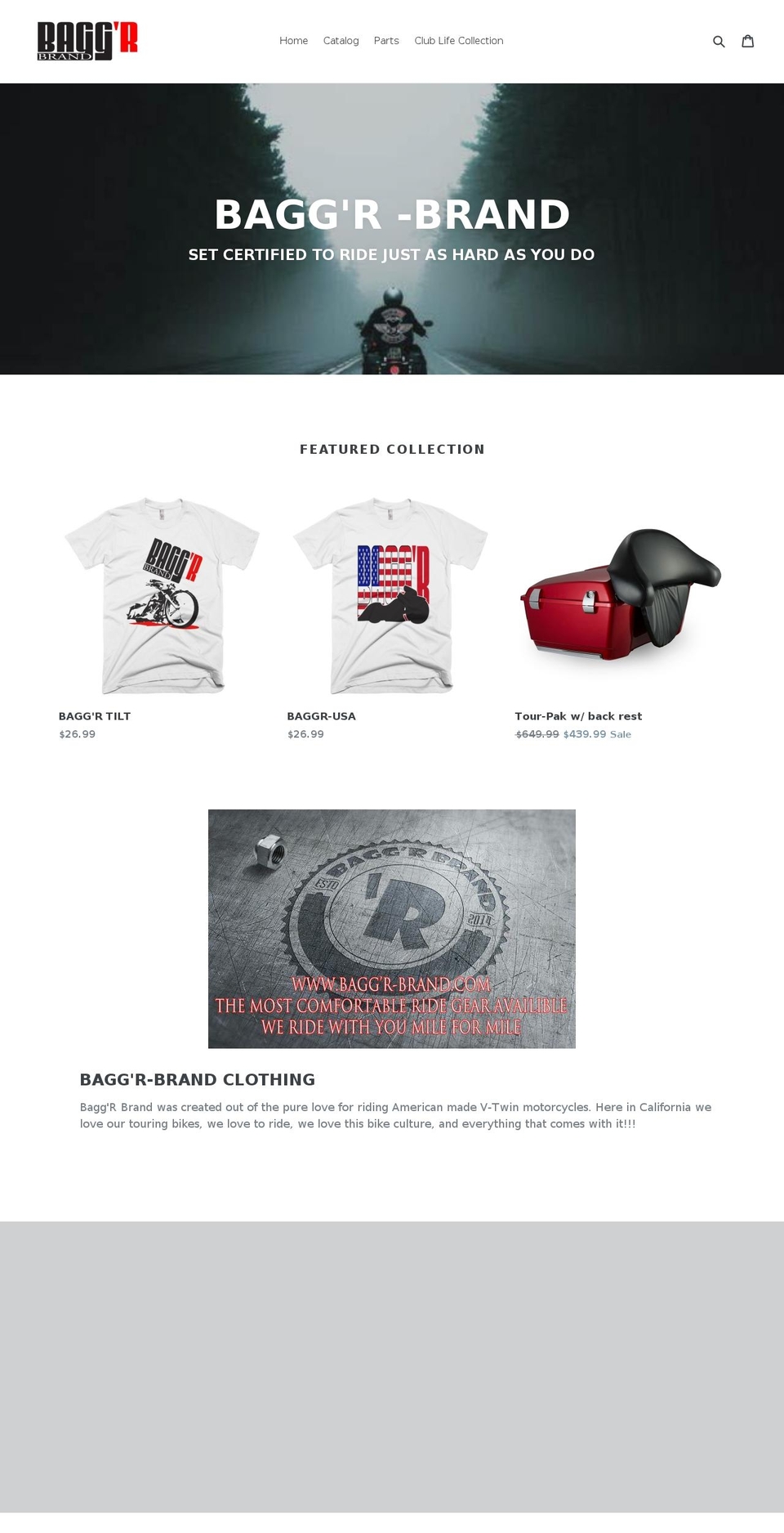 baggr-brand.com — Shopify storefront screenshot