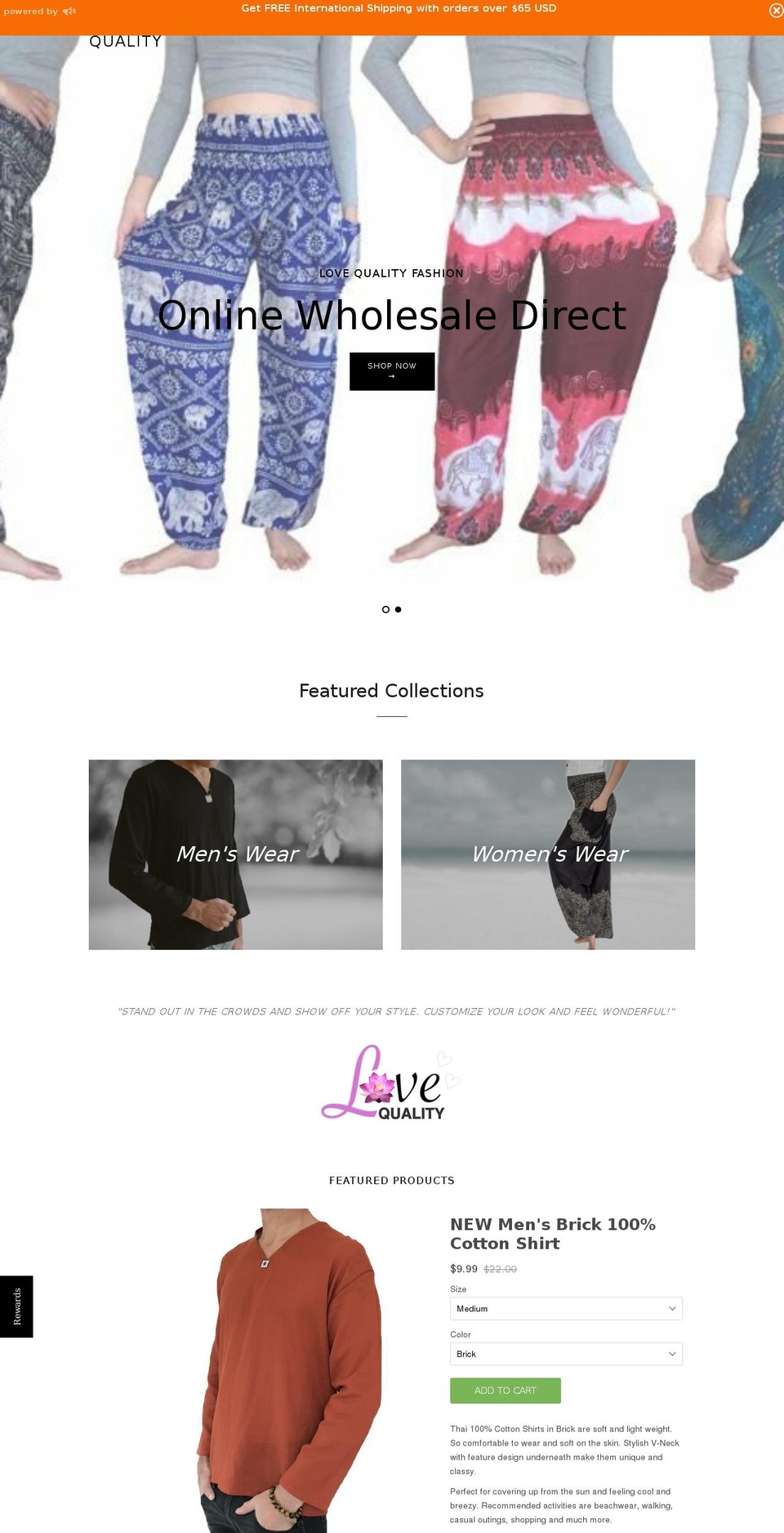 baggypantsonline.com shopify website screenshot