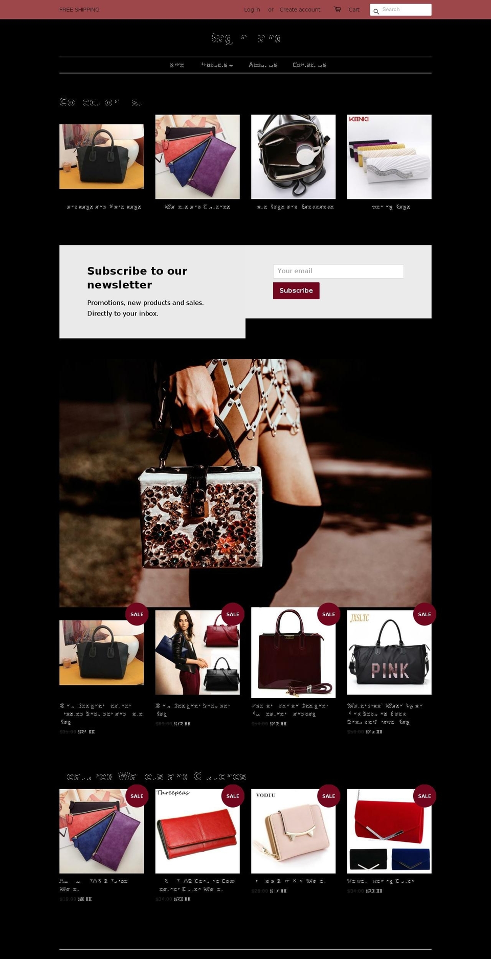 baginhand.com — Shopify storefront screenshot