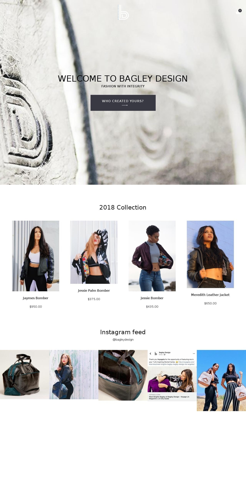 bagleydesign.com shopify website screenshot