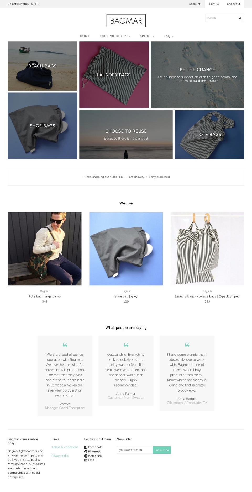 bagmar.com — Shopify storefront screenshot
