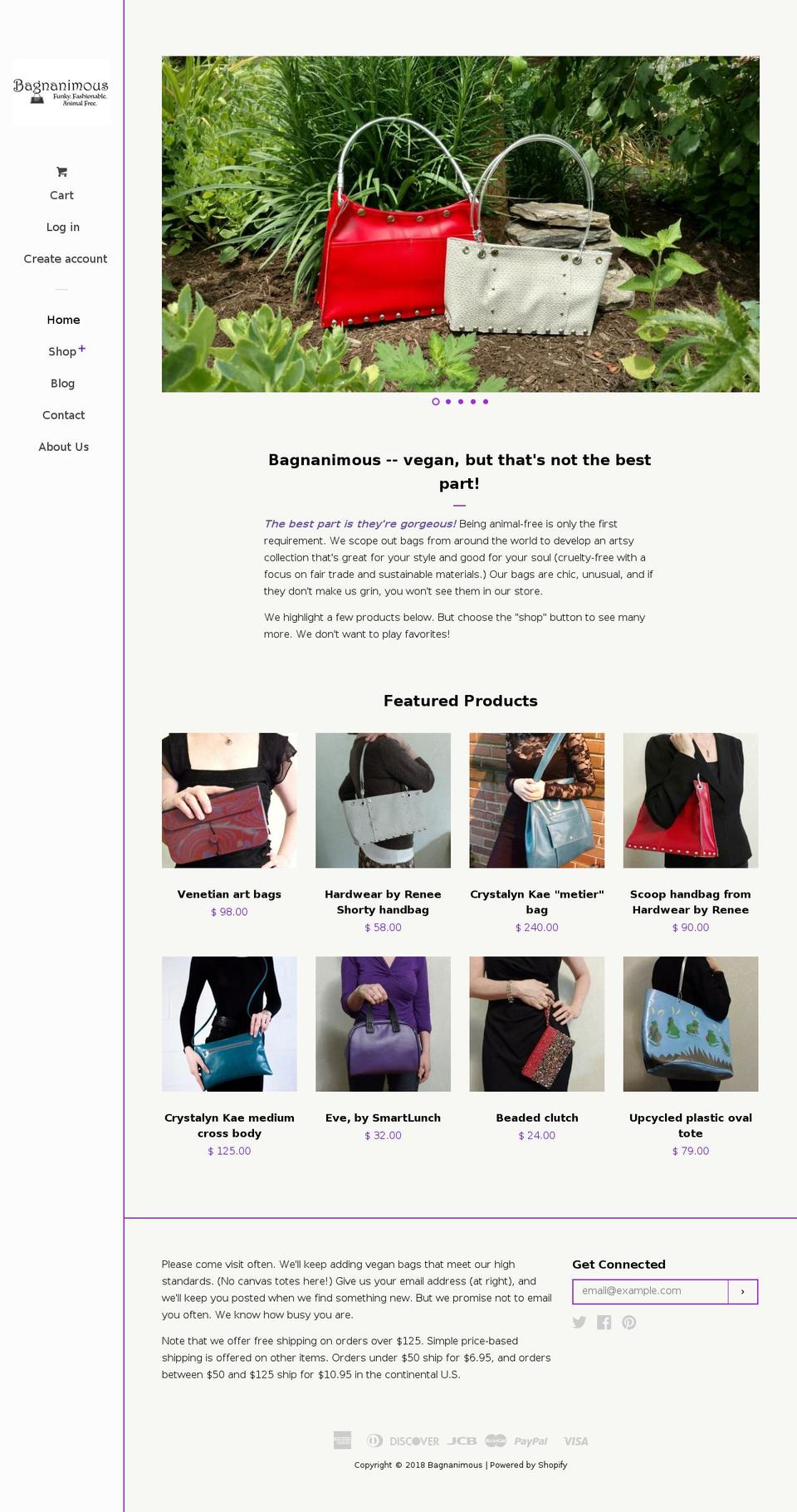 bagnanimousbags.com — Shopify storefront screenshot