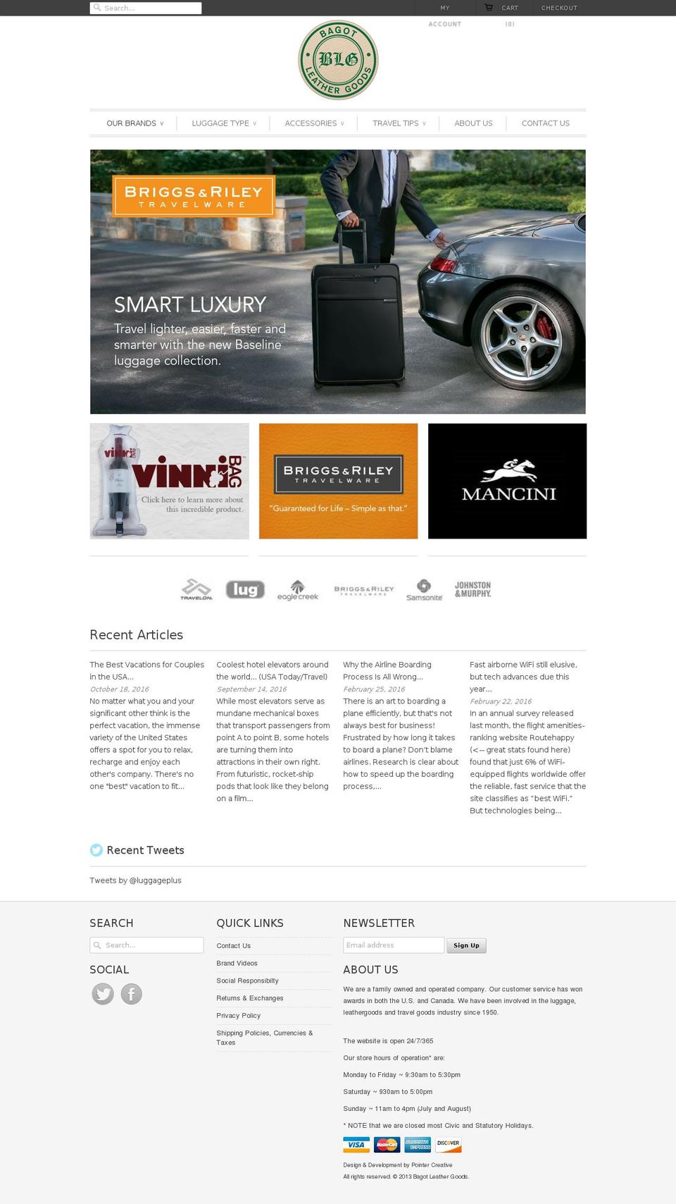 bagotleathergoods.net shopify website screenshot