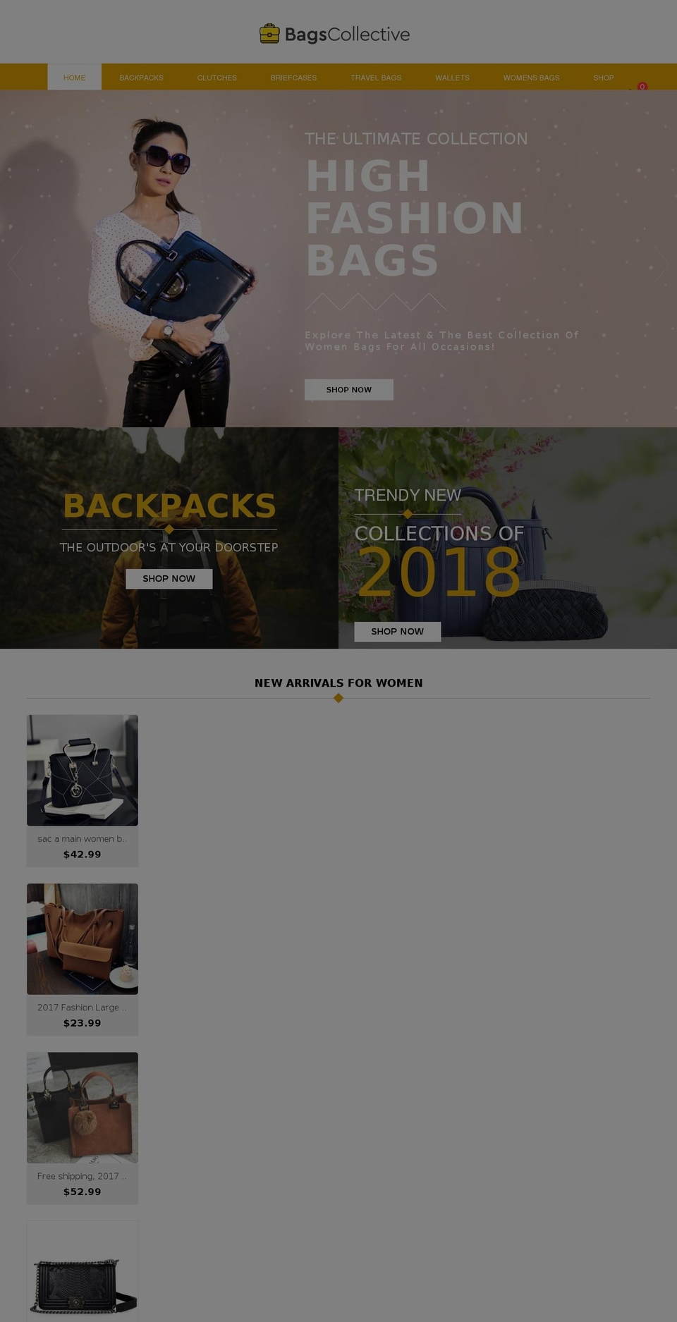 bagscollective.com — Shopify storefront screenshot