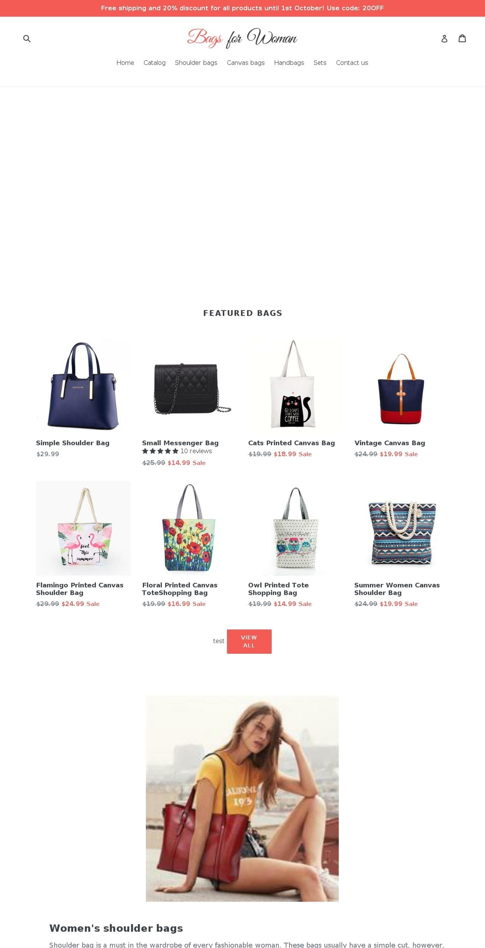 bagsforwoman.com — Shopify storefront screenshot