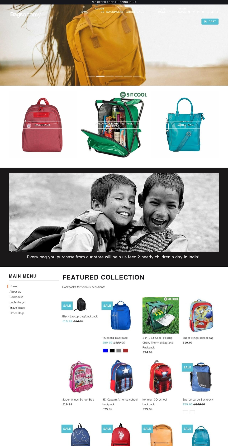 bagsonomy.com — Shopify storefront screenshot