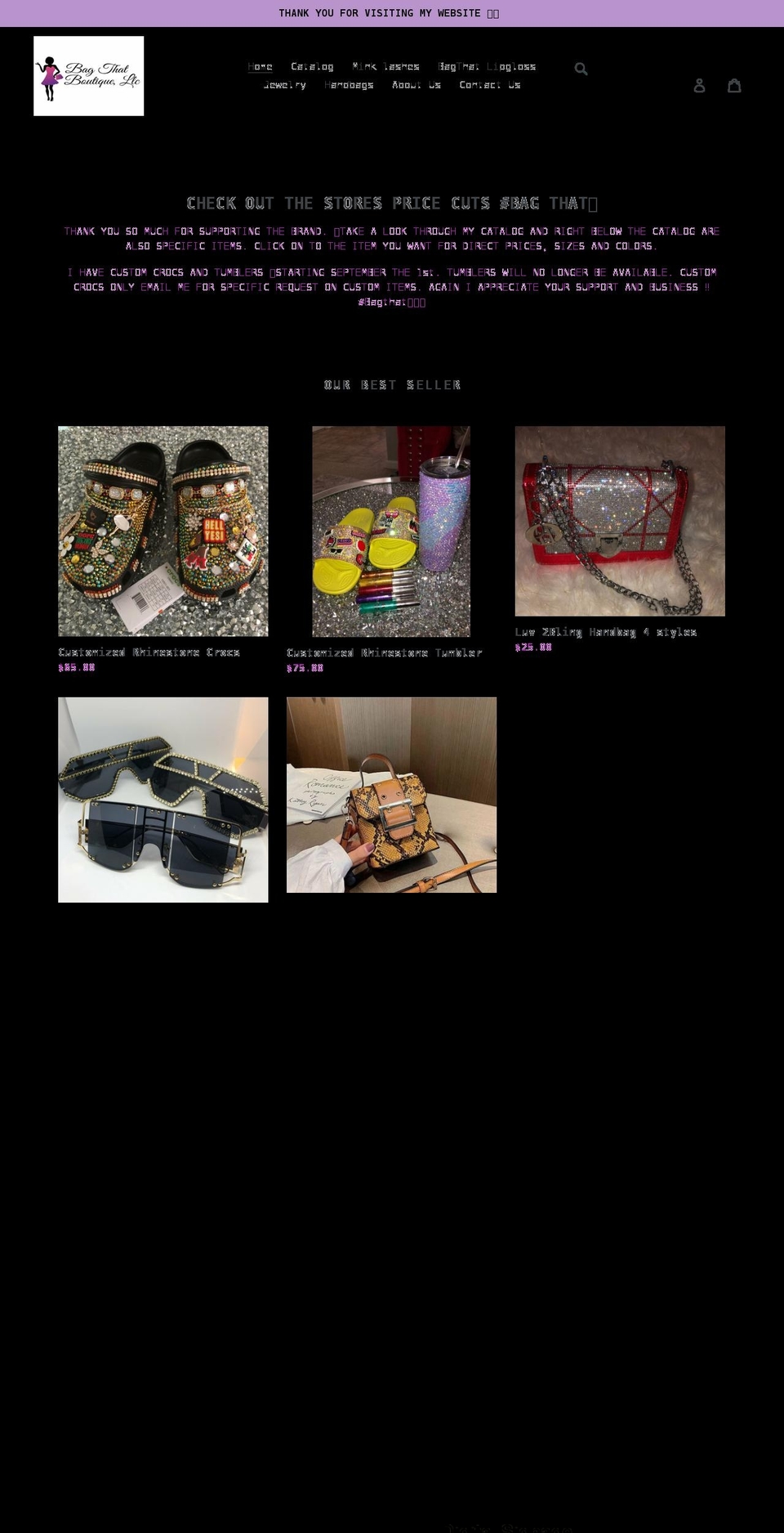bagthatboutique.net shopify website screenshot