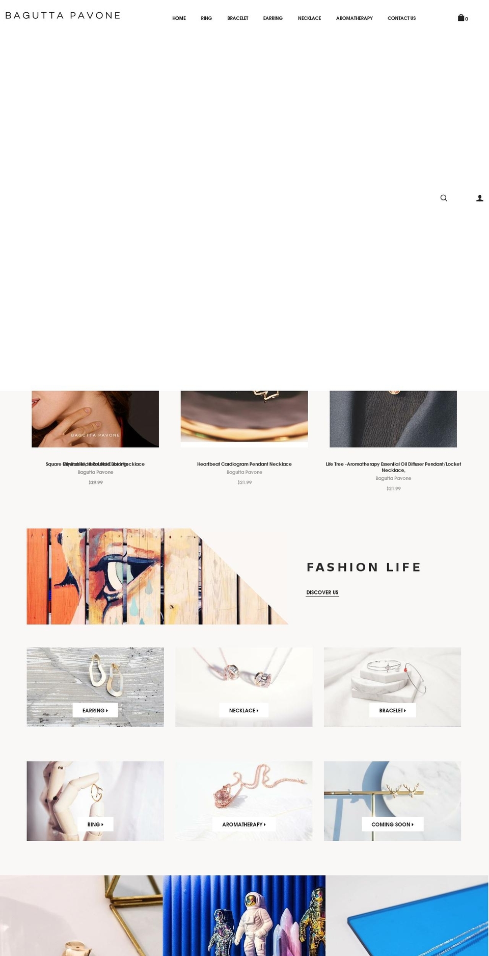 baguttapavone.com — Shopify storefront screenshot