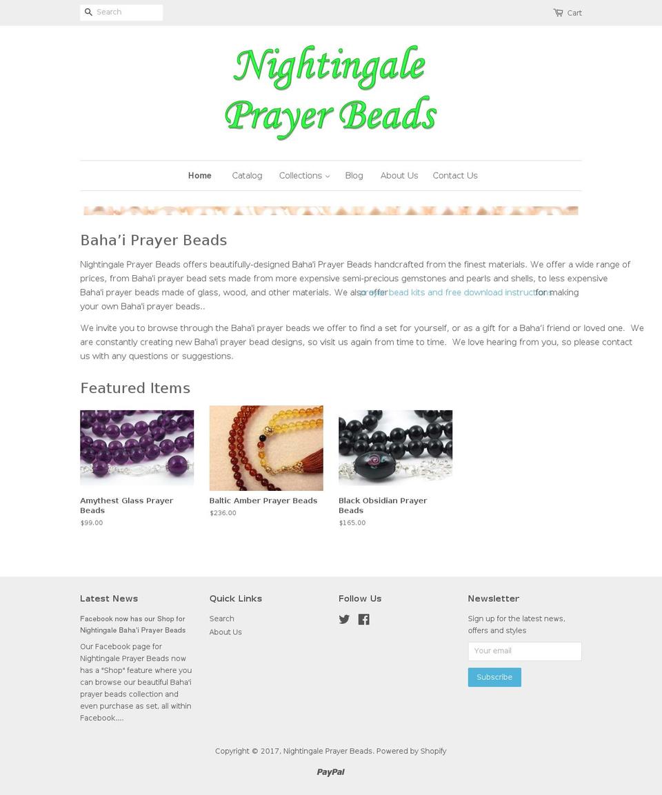 bahai-prayer-beads.com shopify website screenshot