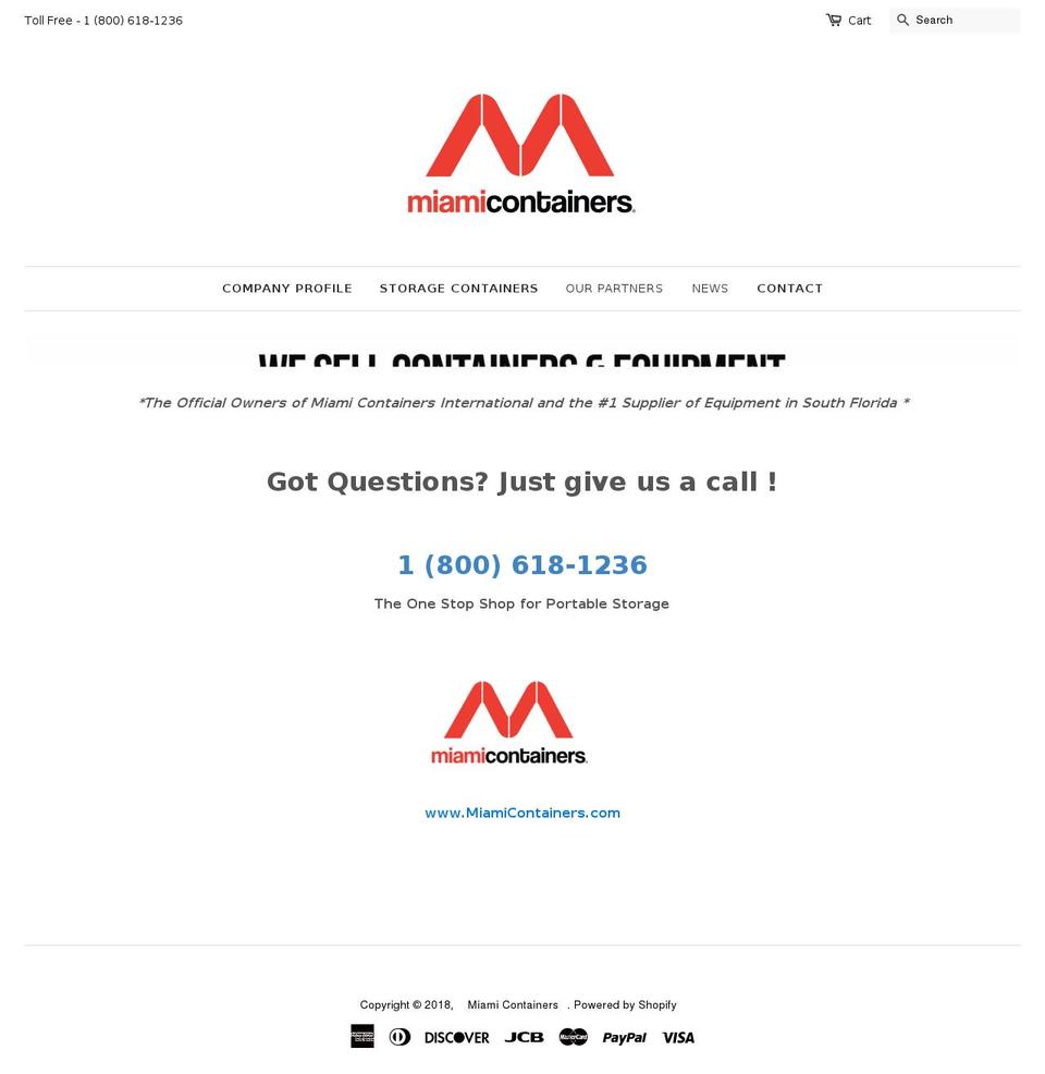 bahamascontainers.com — Shopify storefront screenshot