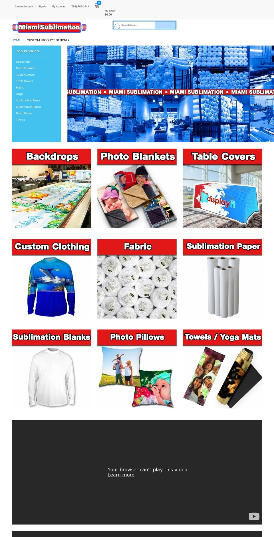 bahamassublimation.com — Shopify storefront screenshot