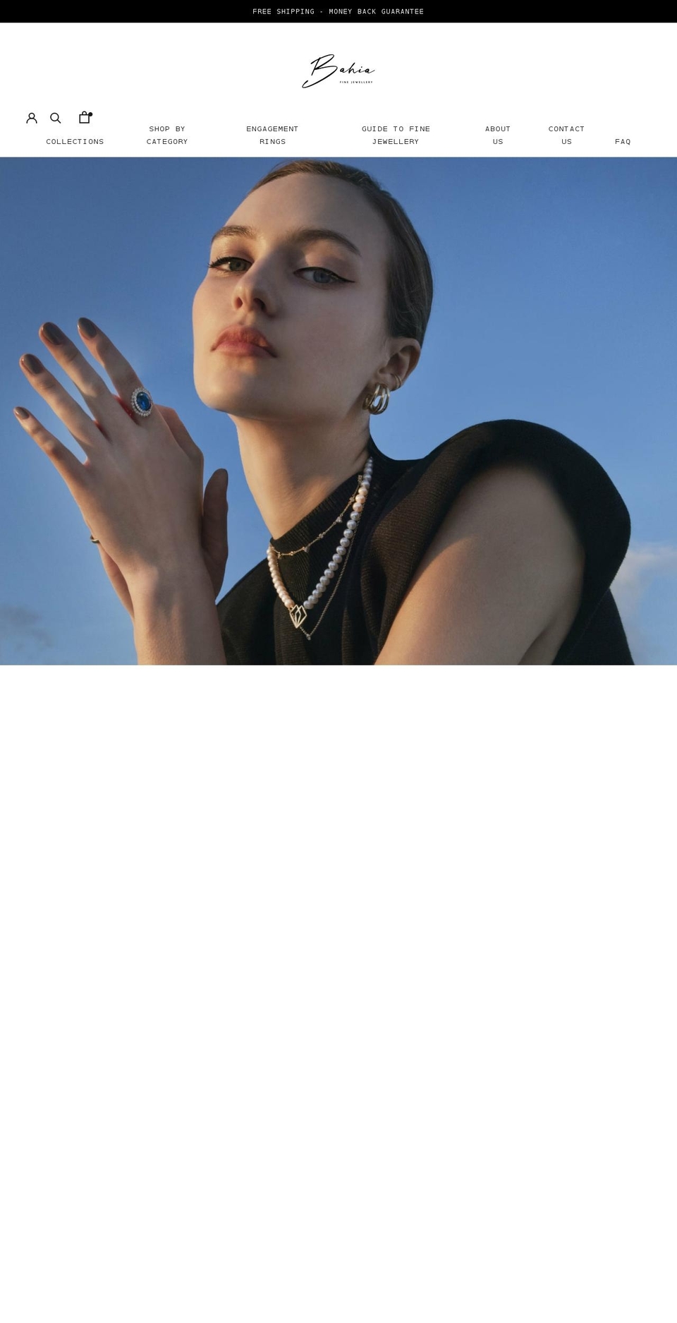 bahiajewellery.com shopify website screenshot