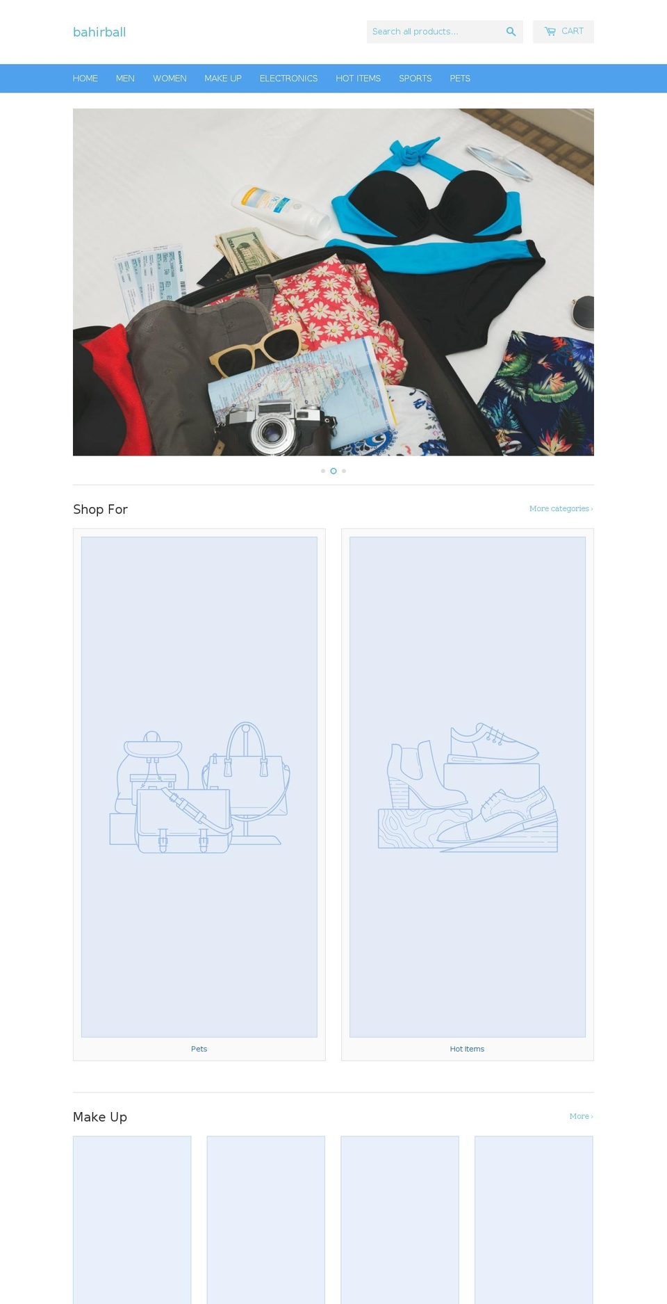 bahirball70.com — Shopify storefront screenshot