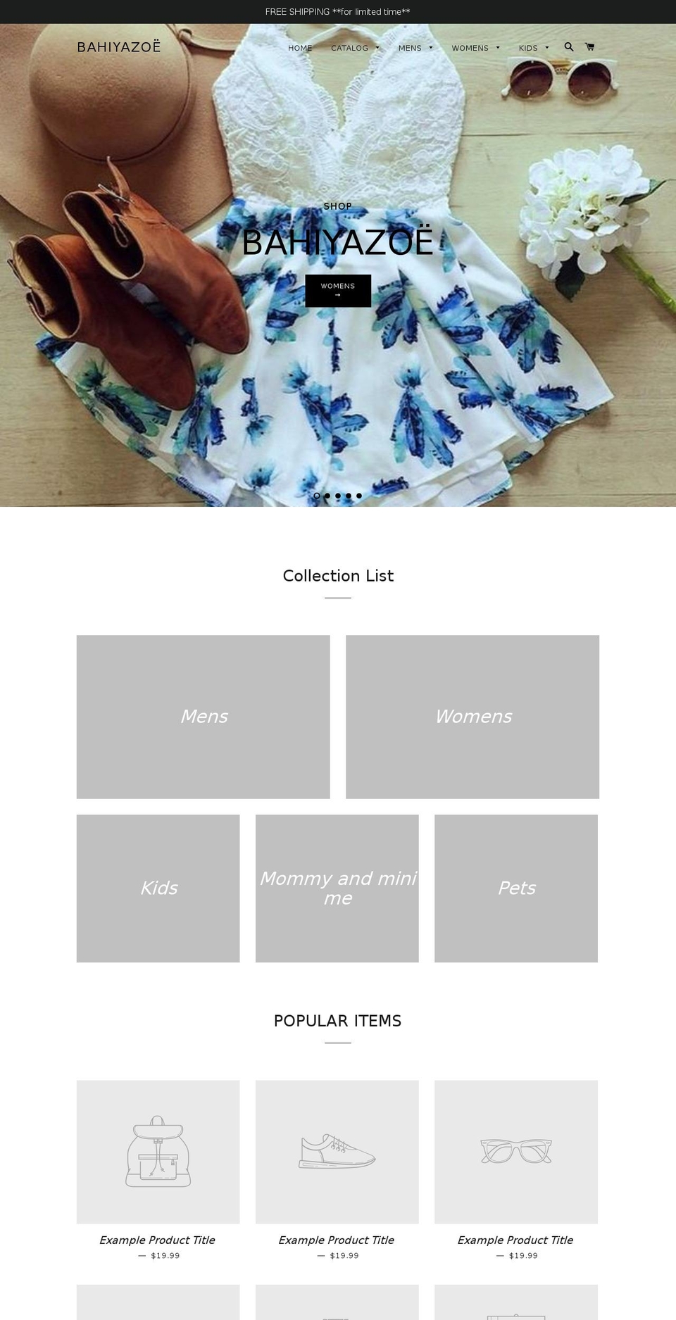 bahiyazoe.com shopify website screenshot