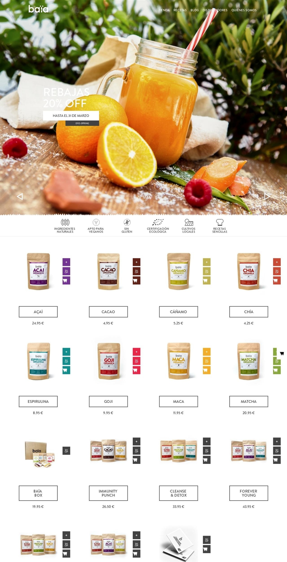 baiafood.com shopify website screenshot