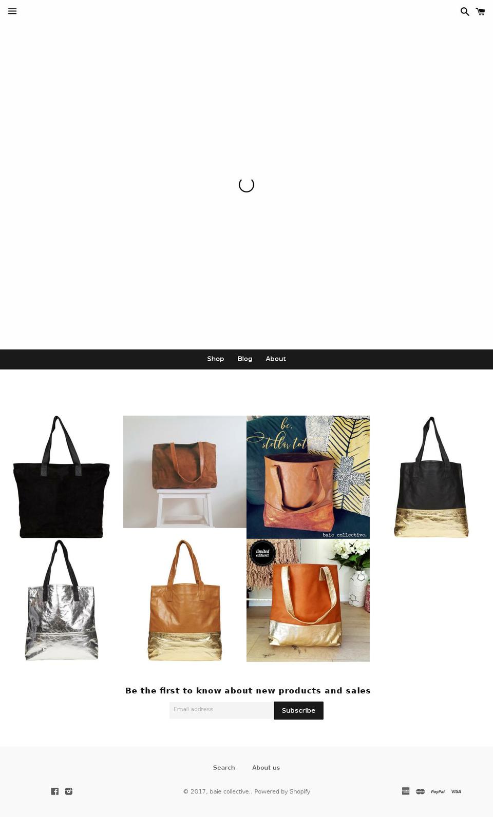 baiecollective.com shopify website screenshot