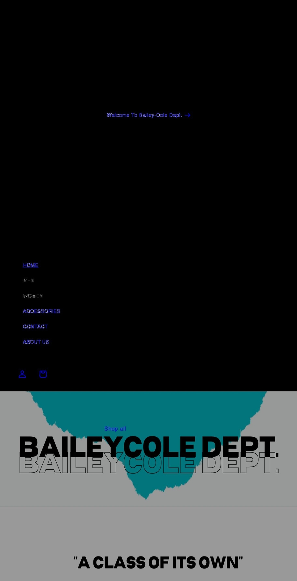 bailey-cole.com shopify website screenshot
